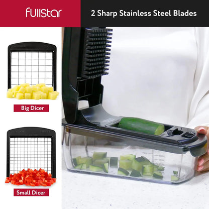 Vegetable Chopper - Food Chopper - Spiral Cutter - Vegetable Chopper with Container - Kitchen Gadgets Home Essential Accessories