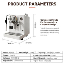 High power commercial hotel office double boiler adjustable coffee machine