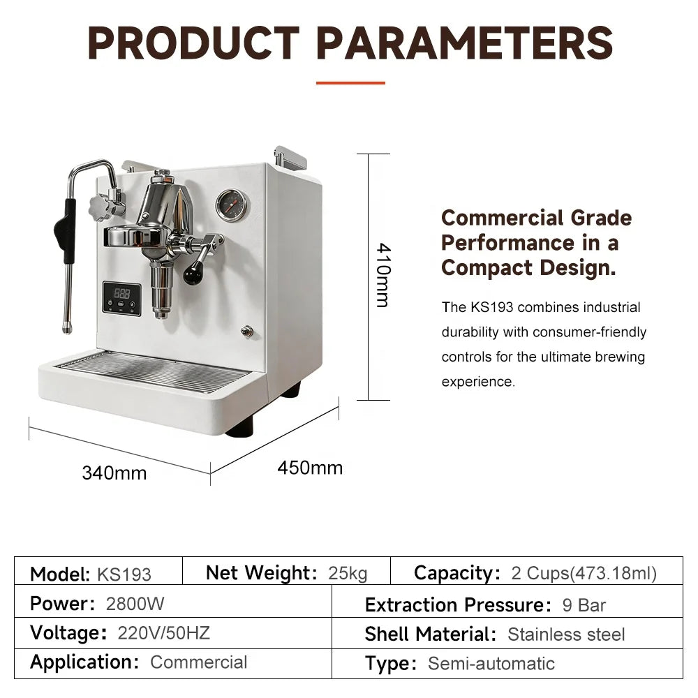 High power commercial hotel office double boiler adjustable coffee machine