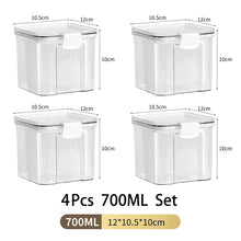 1-5PCS Sealed Jars Large Capacity Waterproof Transparent Scene Kitchen Candy Dried Grain Storage With Lid Fridge Storage Tank