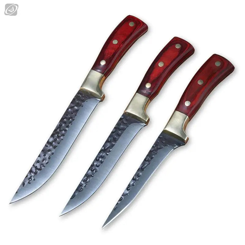Forged Boning Knife Original Design block chef cooking 3 pieces stainless steel kitchen knives kitchen knife set for kitchen