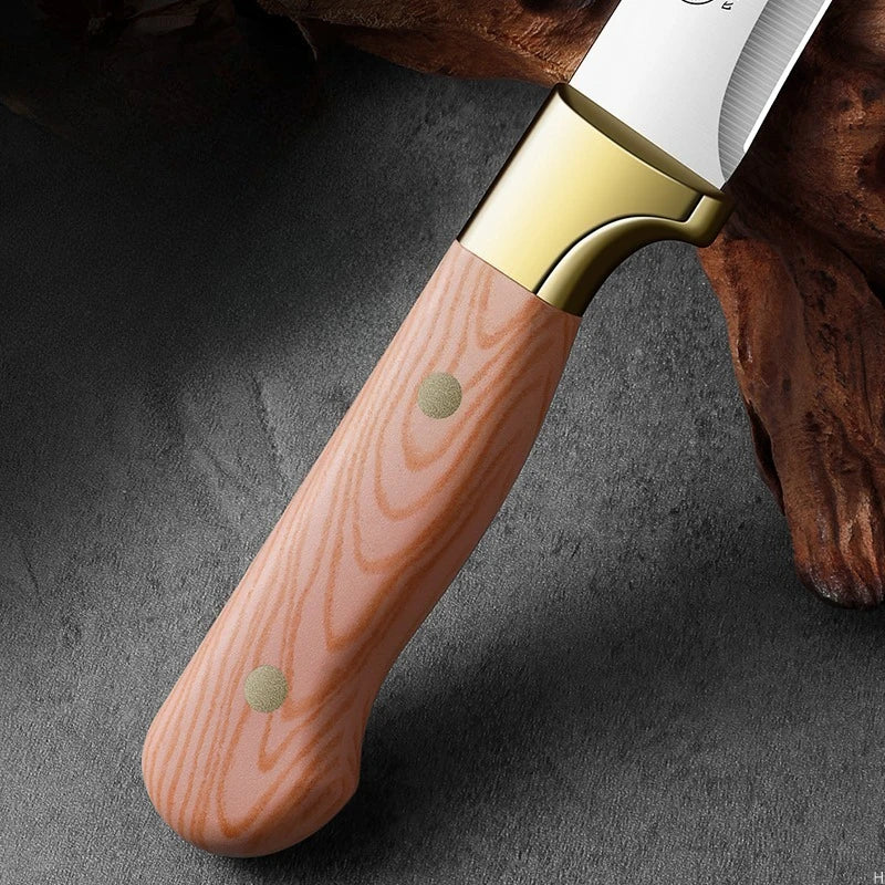 1/3 set kitchen butcher knife set, with leather sheath, stainless steel bone remover, kitchen knife for cutting meat and cooking