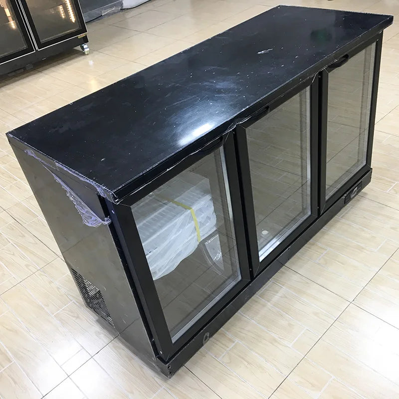 2 Doors Fridge Glass Beverage Display Fridge Party Ice Drink Back bar Bottle Built in Wine Cooler Under Counter