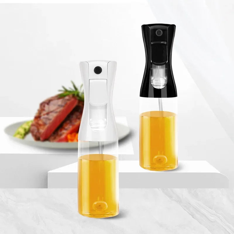 1pc Black Transparent Oil Spray Bottle for Cooking Kitchen Olive Oil Sprayer for Camping BBQ Baking Vinegar Soy Sauce