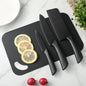 3-5PCS black stainless steel kitchen knife set, including a full set for kitchen, dormitory, household use, chef's knife, fr