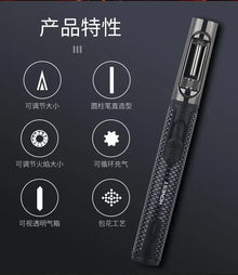 HONEST Metal Windproof Jet Blue Flame Butane Gas Lighter Visible Gas Window Outdoor Camping BBQ Kitchen Cigar Lighters Smoking