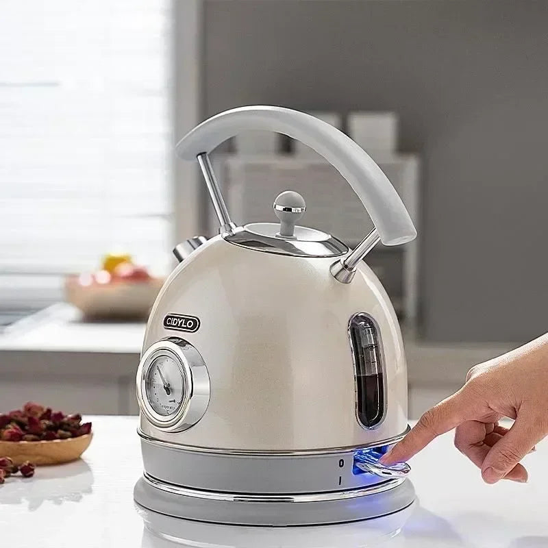 220V-240V Electric Water Kettle 1.8L 1800W 304 Stainless Steel With Thermometer Electric Boiling Coffee Tea Pot