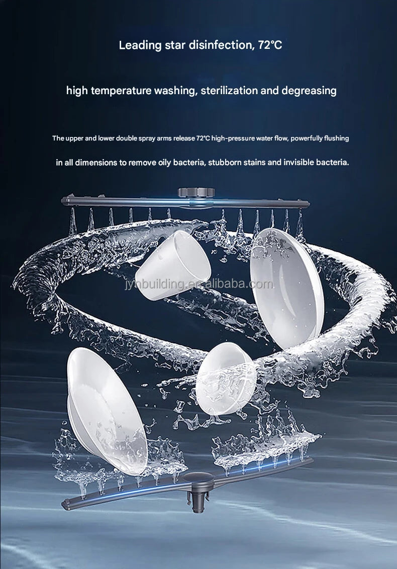 Integrated Sink Dishwasher Home Embedded Dishwasher 110~220V Integrated Dishwasher 304 SUS Ultrasonic Integrated Kitchen Sink