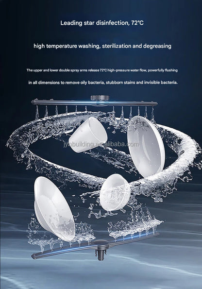 Integrated Sink Dishwasher Home Embedded Dishwasher 110~220V Integrated Dishwasher 304 SUS Ultrasonic Integrated Kitchen Sink