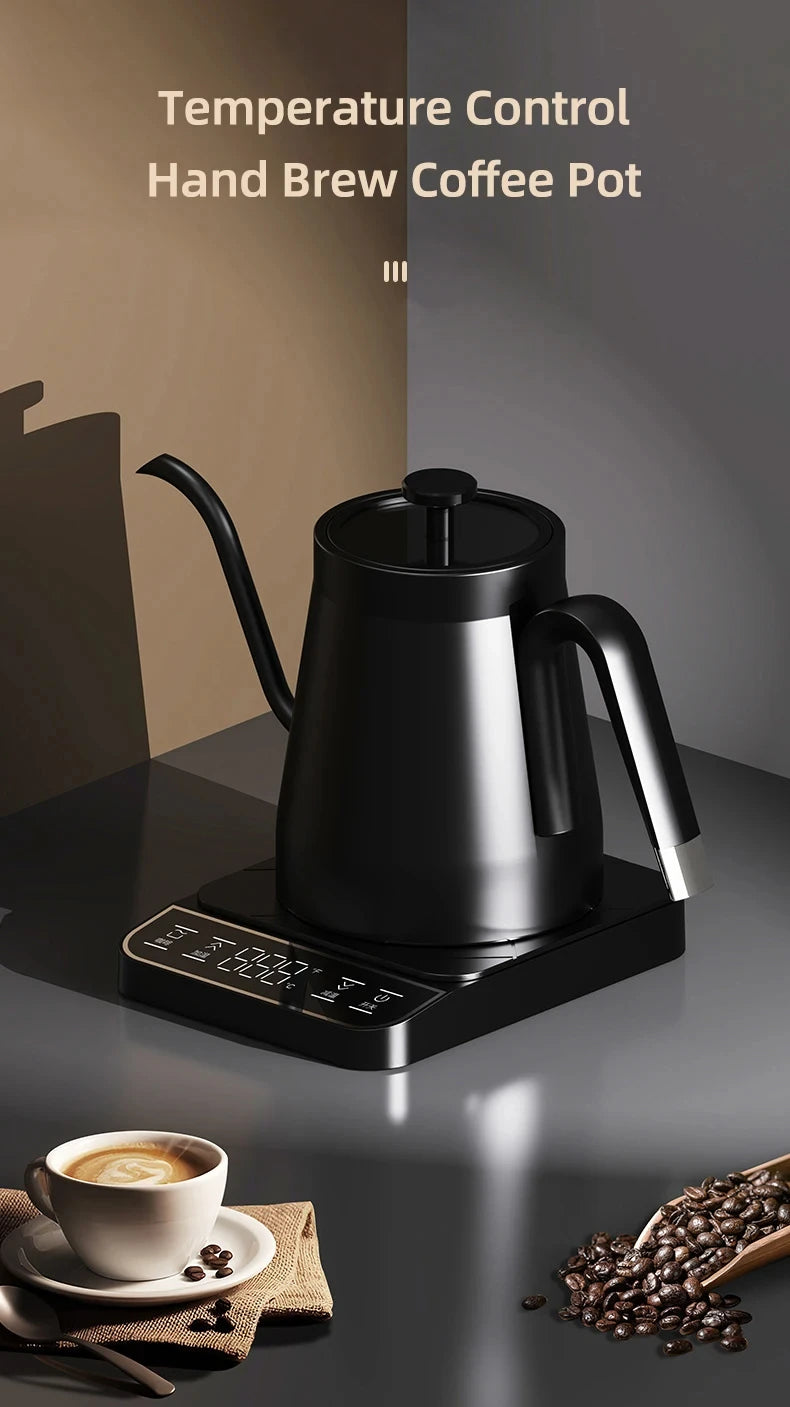 110V/220V Electric Kettle Gooseneck Jug Hand brew Coffee Pot Thermo Pot Temperature-Control Heating Water Bottle Smart Teapot