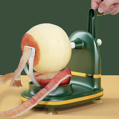 3-in-1Hand-cranked Rotating Fruit/Vegetable Peeler Stainless Steel Blades Apple Cutter Household Peeling Machine Kitchen Gadgets