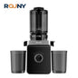 ROUNY Cold Press Extractor with Filter-Free, Easy Clean Electric Fruit Slow Juicer Machine with 130mm Large Feed Caliber,  Black