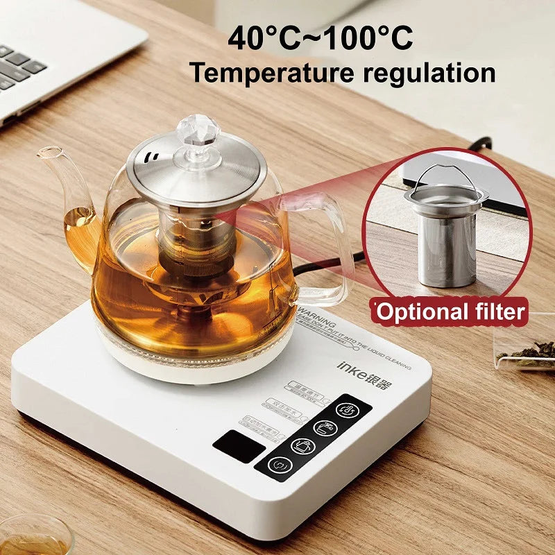 1350W Multifunction Automatic Bottom Electric Kettle Temperature Control Glass Teapot Home Tea Brewing Machine Auto Power Off 1L