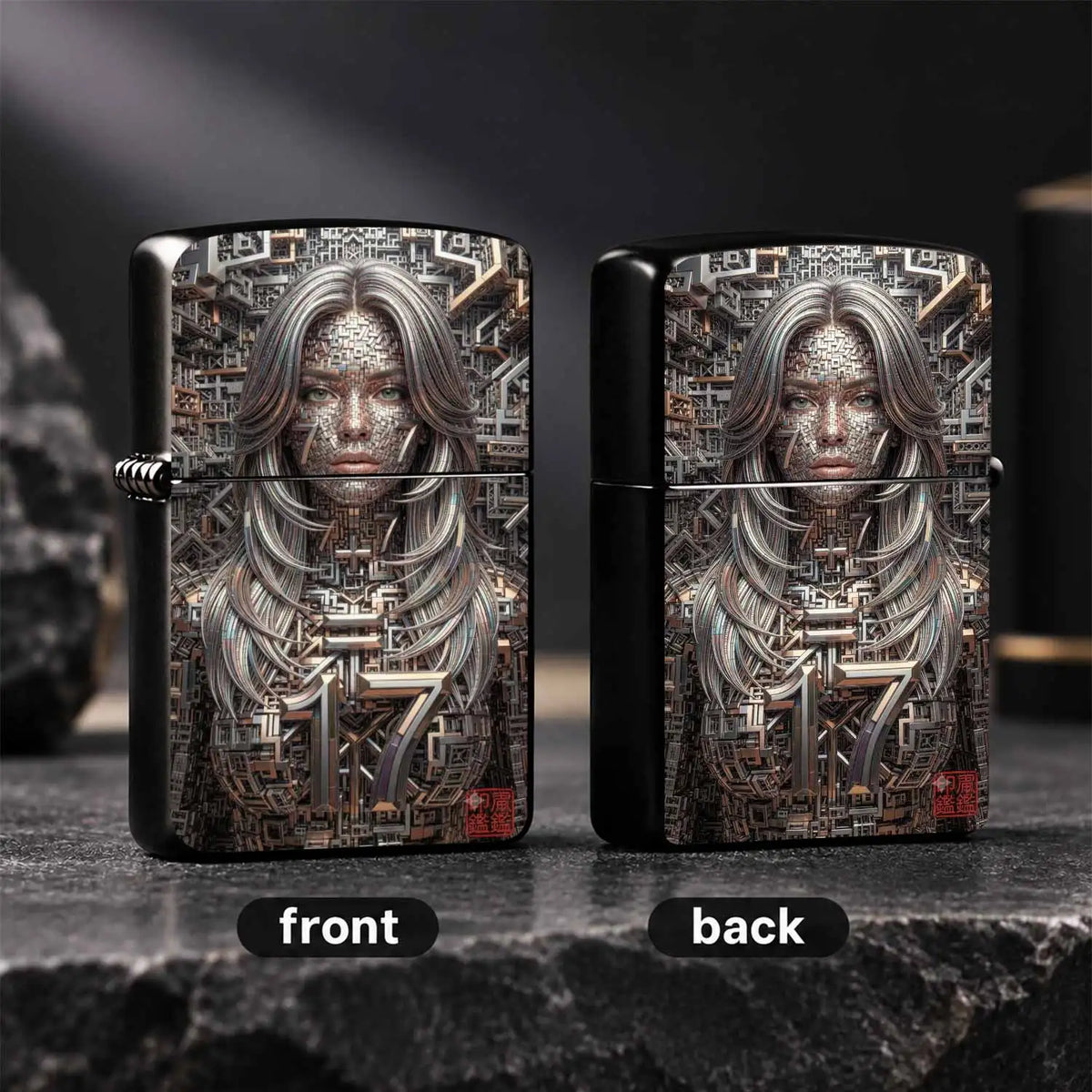 Futuristic Cyber Geometric Constructed Figure Lighter, Unique Artistic Design Trendy Item, Perfect For Lighting Incense Candles, Outdoor Trips And Various Daily Scenarios, Exquisite Portable High Aesthetic Practical Gift For
