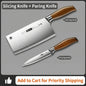New Upgaded Complete 4-Piece Knife Set with Box - Stainless Steel Cleaver, Chef, Slicing & Paring Knives for All Kitchen Needs