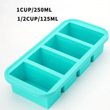 1PC 2/4/6Grid Silicone Freezer Mold with Lid Refrigerated Food Storage Box Food Box Ice Tray Mold Ice Box Fresh-keeping Box