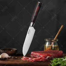 WXCOO Santoku Butcher Carving Knife Japanese Kitchen Knives High Carbon Steel Knife Set Fruit Bread Meat Cleaver Boning Knife
