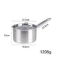 Stainless Steel Milk Pot 16 18 20 22 24cm with Lid Sauce Pan for Gas Electric Induction Stove Boiling Simmering Use