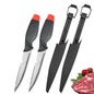 Stainless Steel Fish Filleting Knife Meat Cutting Fish Killing Knives Multifunctional Fruit Knife Sharp Butcher Knife with Cover