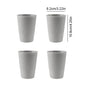 4/16Pcs Grey Straw Cutlery Set Dishes Bowls Disk Water Cup Tableware Plastic Unbreakable Polypropylene Kitchen Dinnerware