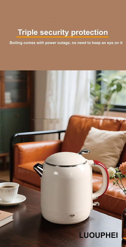 1355W Electric Kettle Portable 304 Stainless Steel Quick Boiling Kettle Teapot Home Thermos Kettle Automatic Power-Off 1000ml