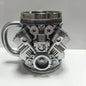 Stainless Steel Cup V8 & V6,  V6 V8 Engines Design Mug, Durable & Stylish Rust-Proof 15oz Coffee Mug Perfect for Car Enthusiasts