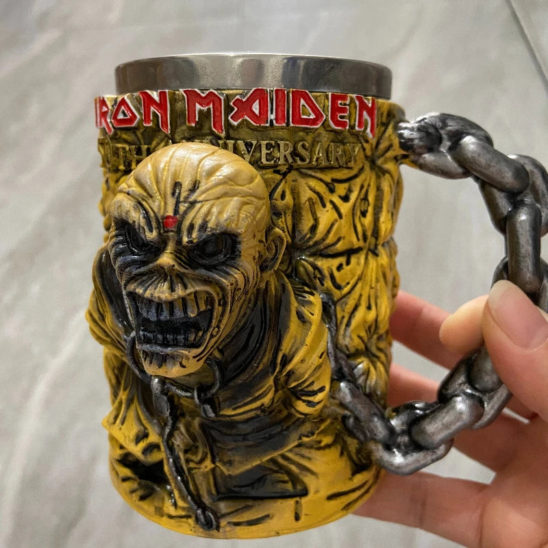 Iron Maiden 50th Band Peripheral Model Cup Iron Maiden Band 50th Anniversary 3D Mug Peripheral Gift Model Ornaments