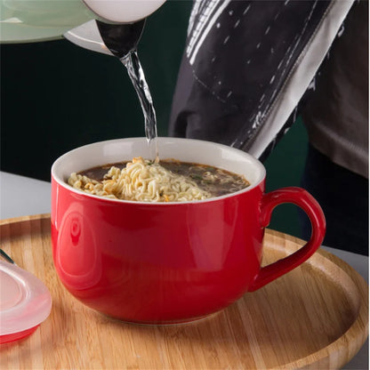 700ml Coffee Mug Large Capacity Ceramic Breakfast Oatmeal Milk Tea Cup Instant Noodles Bowl Novelty Gifts Best For Your Friends