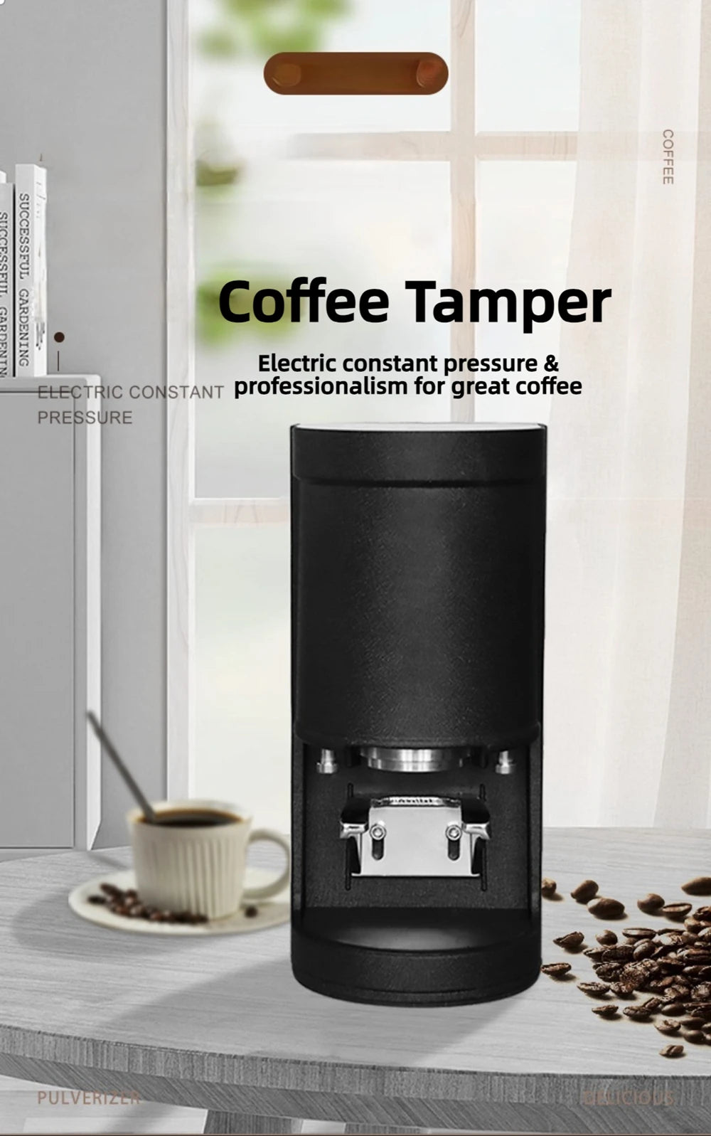 HomeWise TE-2 58mm Automatic Coffee Tamper Machine Touchscreen Electric Espresso Tamper 58.5MM Electric Tamper Adjustable