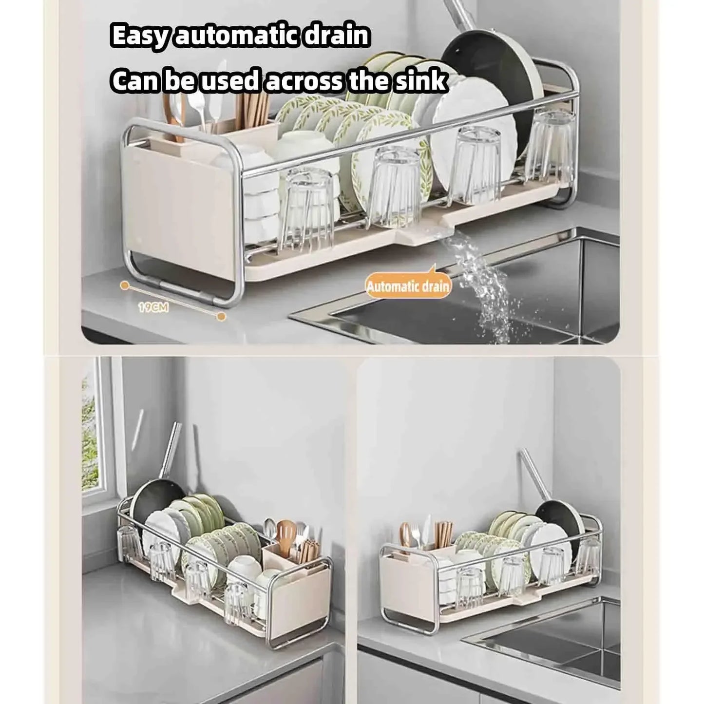 Dish Drying Rack Bowl Drainer Over Sink Drainer Draining Rack Organizer Kitchen Sink Basket Tableware Narrow Cup Holder Shelf