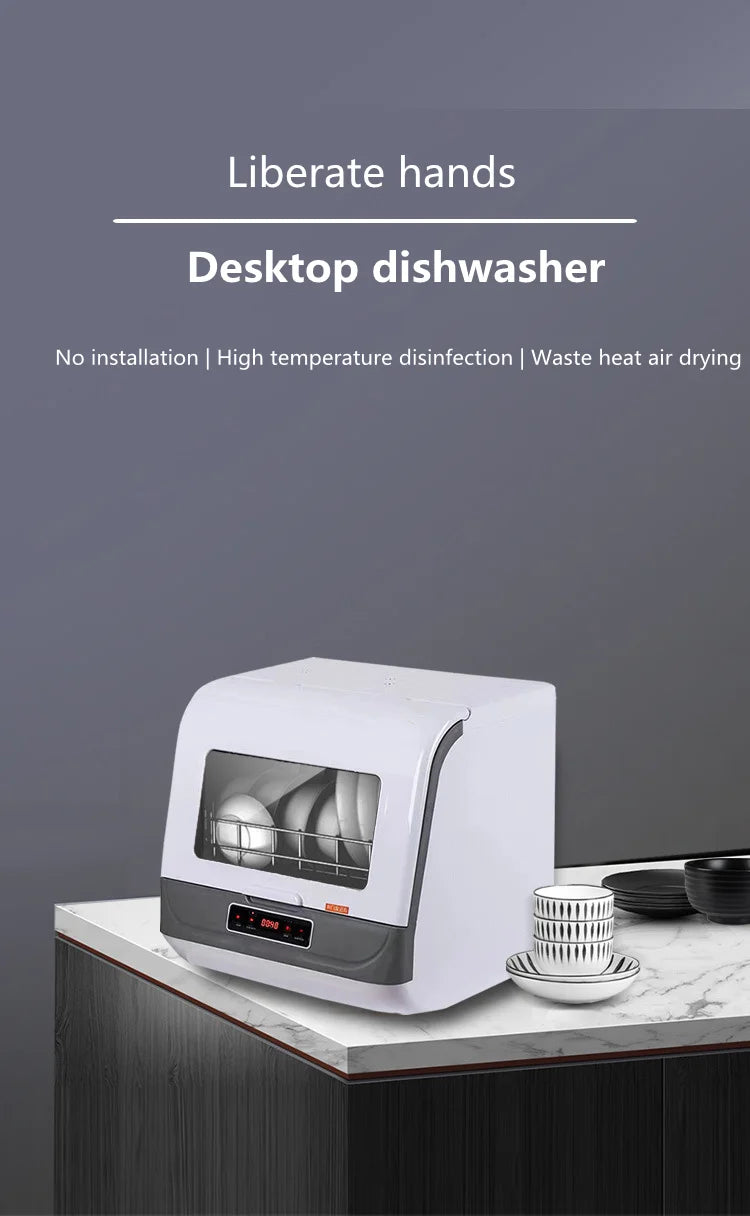 Eco-Friendly Homeuse Kitchen Dishwasher Portable Countertop Compact Smart Dishwashers With Air-Dry Function