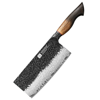 XINZUO Eight-piece Kitchen Knife Set 67 Layers Damascus Super Steel Hardness 60±2HRC Ideal For Home Kitchen Vegetable Prep