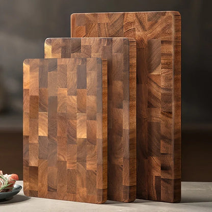 1pc Large Wood Board - Heavy-Duty Wood Grain Chopping Board, Large Leaf Camellia Tree Wood  for Meat, Cheese, Vegetables, Bread