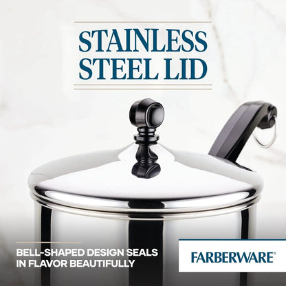 Classic Series Stainless Steel Sauce Pan with Lid, 3-Quart, Induction Cookware