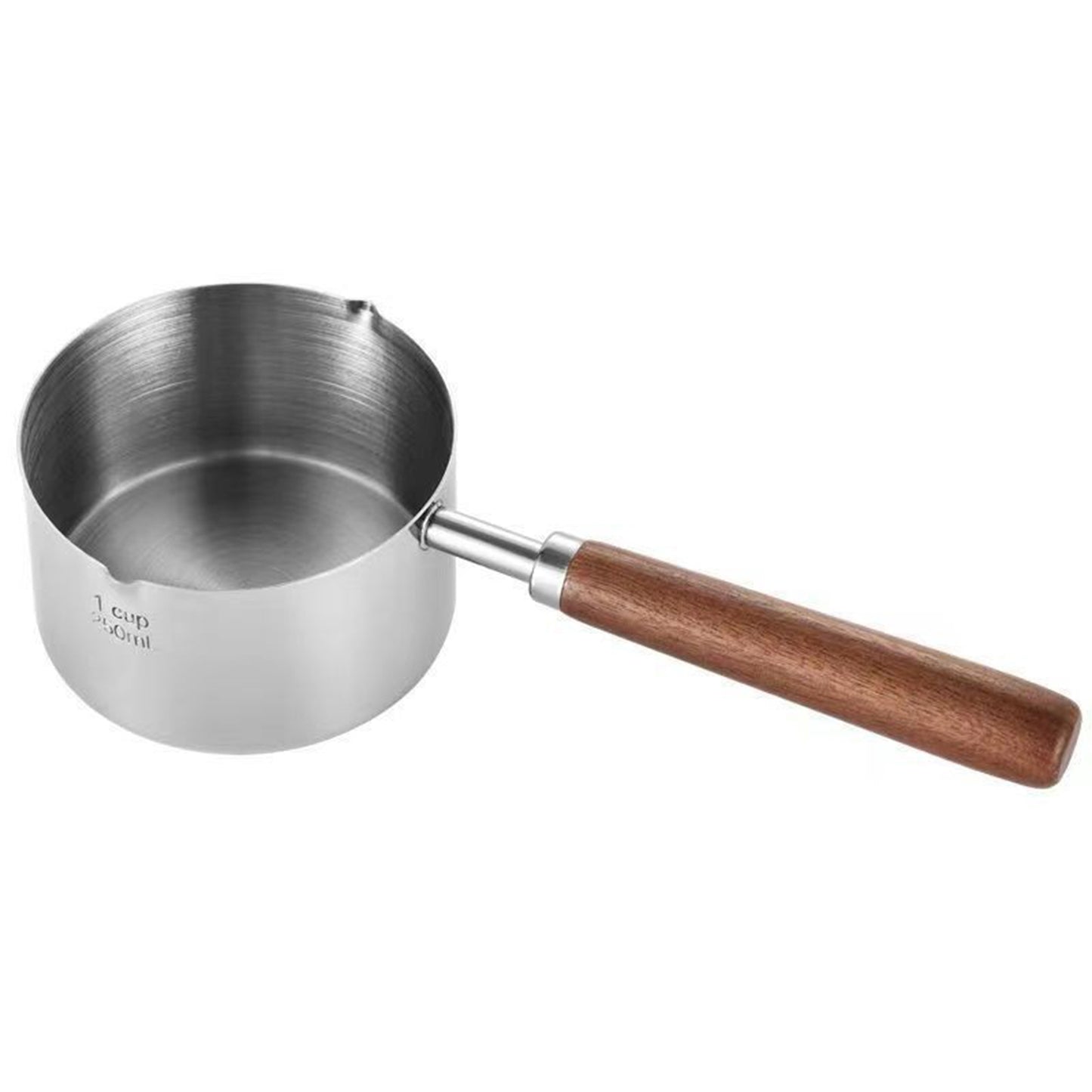 Butter Warmer Flat Bottom Stainless Steel Mini Butter Hot Pots Oil Pan Small Saucepan for Boiling Milk Sauce Gravies