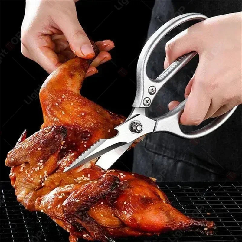 Kitchen Scissors Set Stainless Steel Chicken Bone Scissor Multifunctional Scissors Fish Scales Duck Meat Shear Cooking Tool