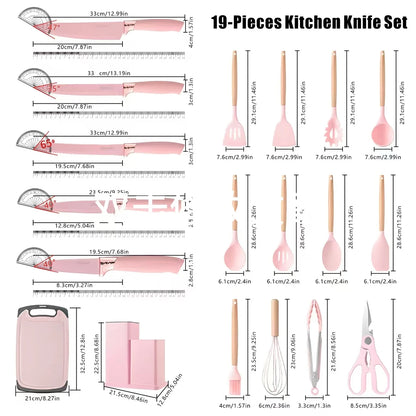 This 19-part knife set offers a variety of tools for different cooking tasks, making it a versatile choice for any kitchen.