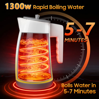 1200W Electric Kettle Temperature Control, Coffee Tea Electric Pot Water Kettle, 2 Hour Keep Warm, Automatic Power Off, Digital Display, 304 Stainless Steel Liner, 1.25L Capacity