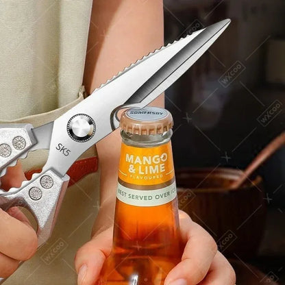 WXCOO Japanese Household Chicken Bone Scissor SK5 Stainless Steel Multi-Purpose Shears Specialized Heavy-Duty Kitchen Scissors