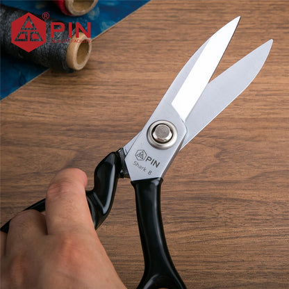 Professional Tailor Scissors, Ultra Thick High Carbon Steel Blades for Heavy Duty Fabric & Leather Cutting, Sewing Craft Tool