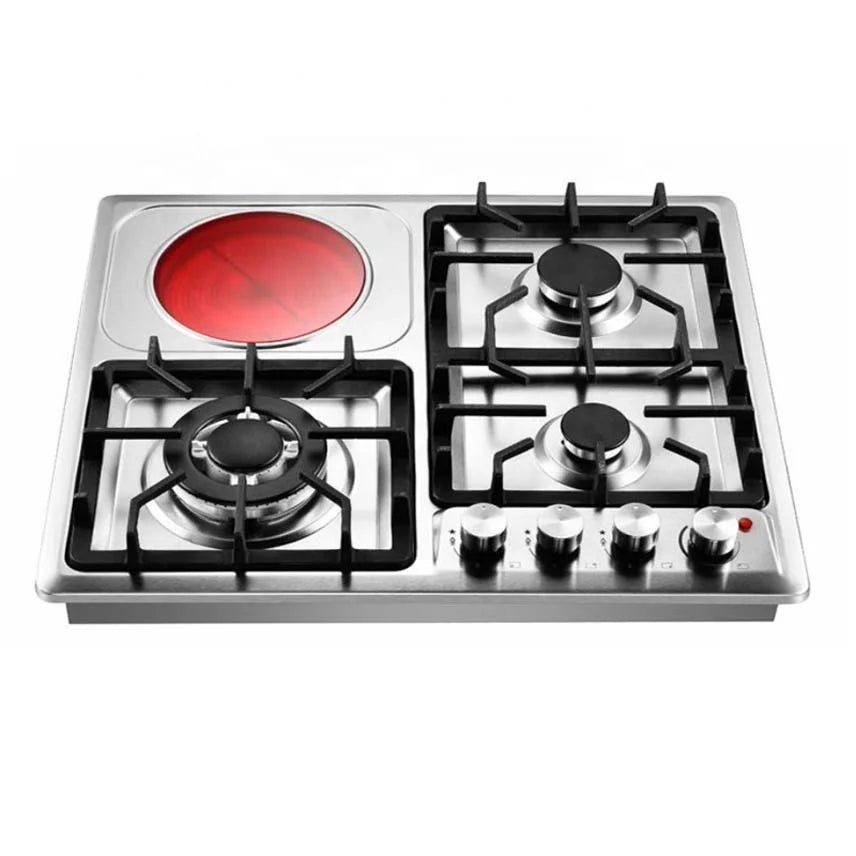 OEM Built in 5 Gas 1 Single Electric  Ceramic Hob 4 Burner Gas Cooker Induction and Gas Cooktop
