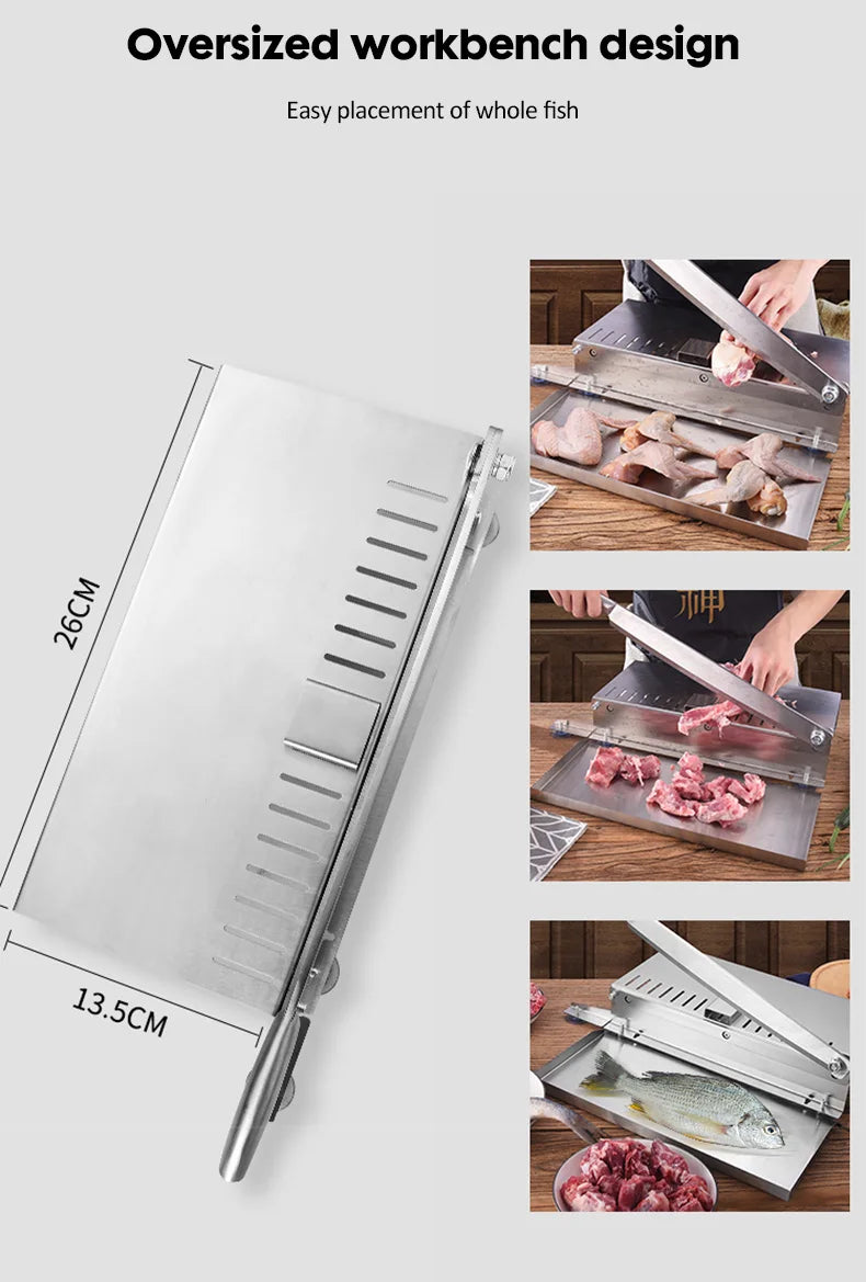 2022 Manual Stainless Steel Food Cutter Slicing Machine Automatic Home Kitchen Frozen Meat Slicer Meat Delivery Nonslip Handle
