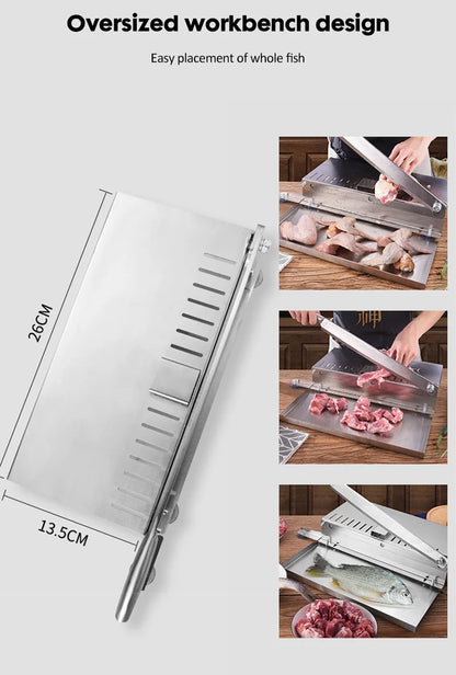 2022 Manual Stainless Steel Food Cutter Slicing Machine Automatic Home Kitchen Frozen Meat Slicer Meat Delivery Nonslip Handle