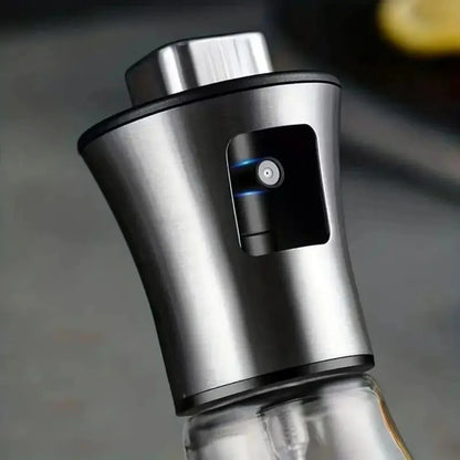Stainless Steel Glass Olive Oil Sprayer, Leak-Proof PVC-Free Misting Dispenser for Cooking, BBQ, Salad, Kitchen Use