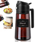 2-in-1 16oz 470ml Brown Glass Oil Sprayer Leakproof Eco-Friendly Olive Oil Dispenser Perfect for Cooking BBQ Grill Air Fryer