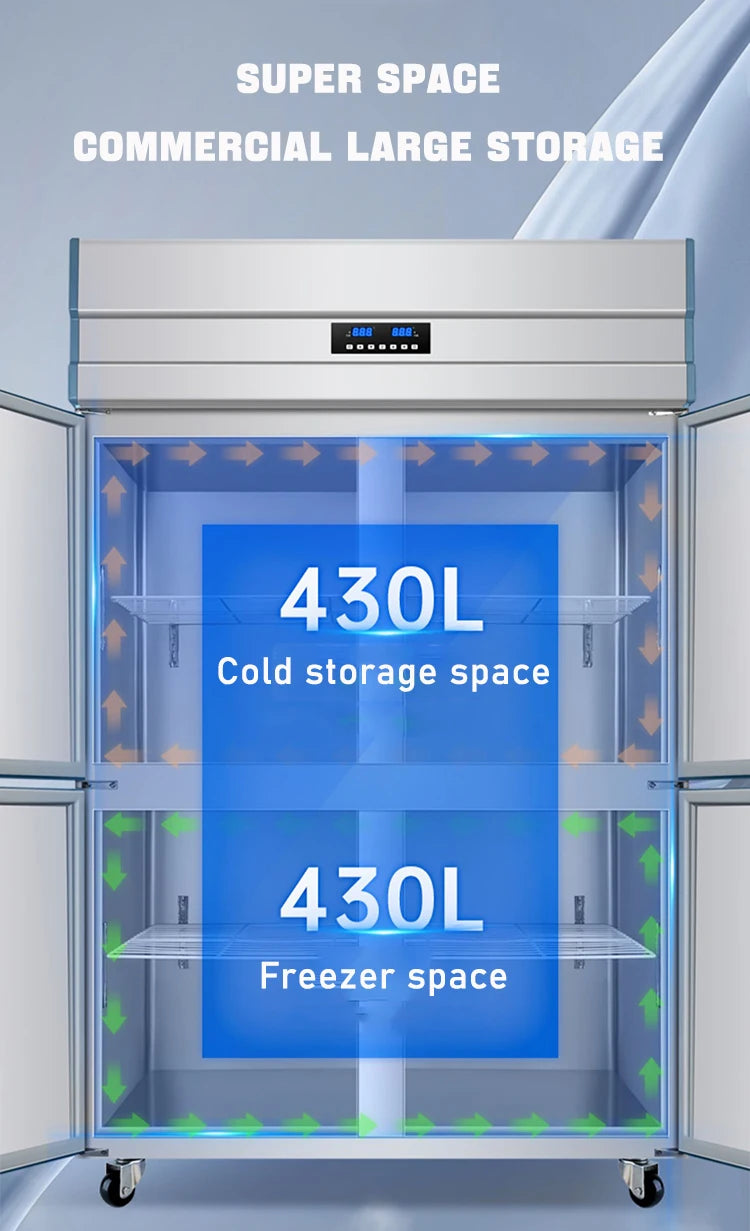 Rebirth Large 500 L 1000 L 1500 L 6 Doors 4 Door Commercial Kitchen Equipment Fridge Refrigerator