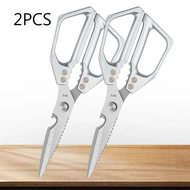 WXCOO Kitchen Scissors Heavy Duty Stainless Steel Cutter Professional Chicken Bone Meat Fish Turkey Vegetables Scissors