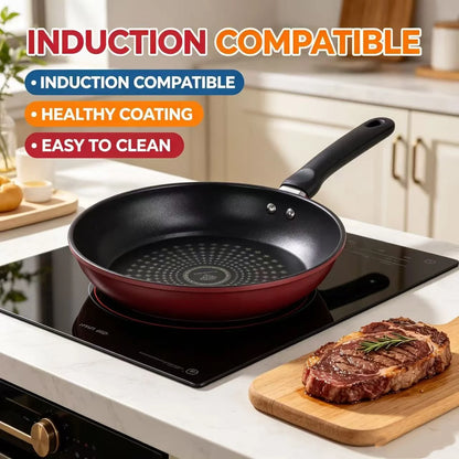 Premium Granite Non Stick Frying Pan, Multipurpose Kitchen Skillet for Steak, Eggs, Pancakes & Breakfast, Universal Compatibility