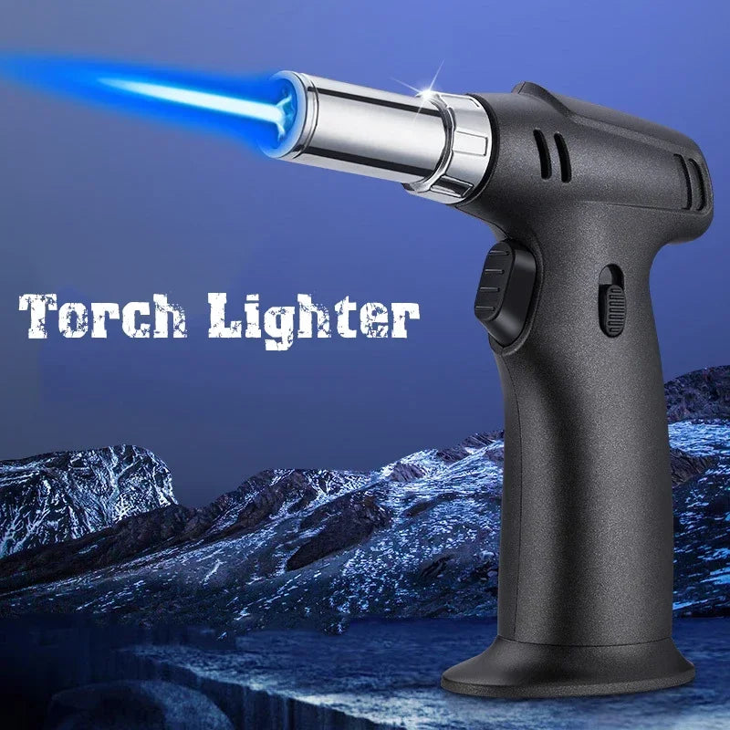 Butane Gas Jet Cooking Kitchen Lighters with Safety Lock, 1300 Degree Torch, Cigar, Dessert Cream, Barbecue, Welding Gadget