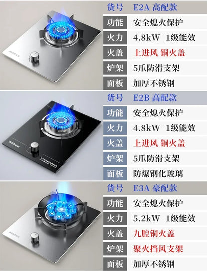 New for home kitchens Large Flame Single Burner Gas Stove for Natural LPG, with Cooktop gas cooker